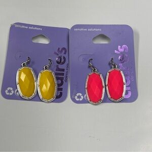 Claire’s Sensitive Solutions 2 Earrings Pink Yellow